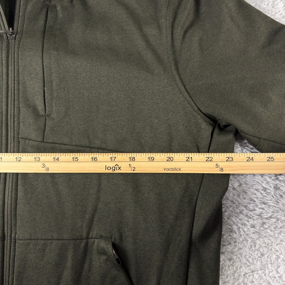 Lululemon Engineered Warmth Full Zip Hoodie XL Dark Olive Green Wool Blend - Picture 9 of 9